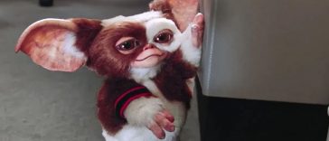 mostro peloso gremlins appoggiato a scrivania