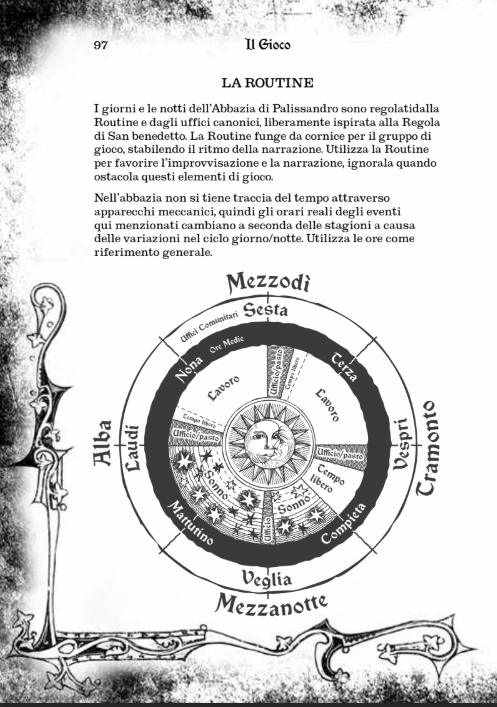 Screen del manuale del gioco di ruolo Rosewood Abbey
