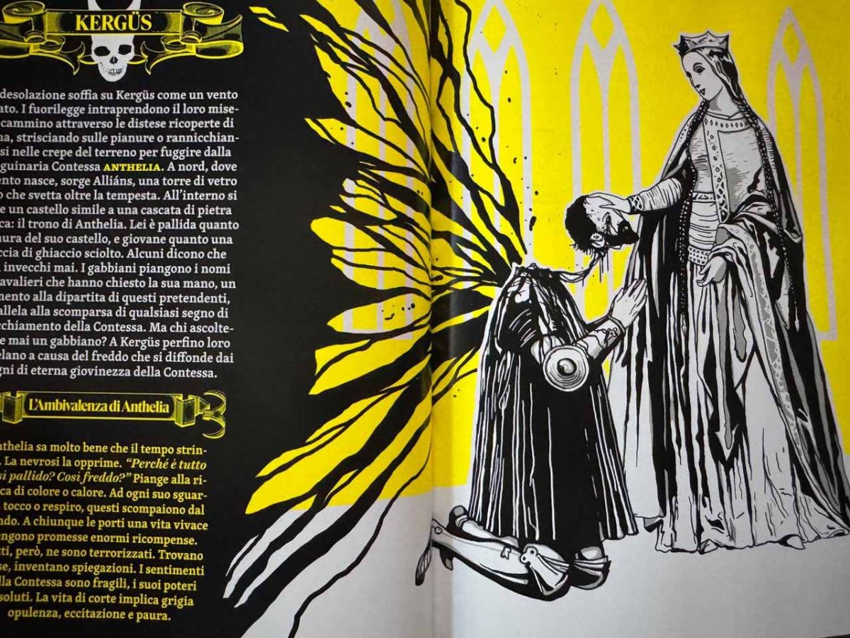 Illustrazione di Johan Nohr nel manuale di Mörk Borg