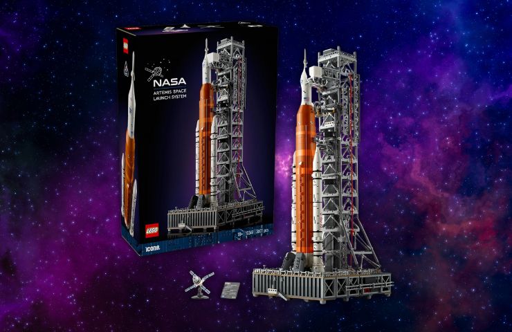 lego Sistema di Lancio su sfondo spaziale