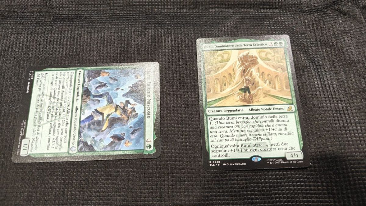 Due carte di Magic Avatar con abilità Earthbend