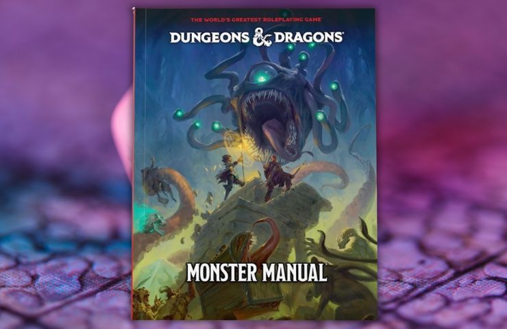 Manuale dei Mostri su sfondo viola