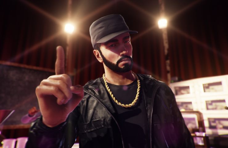 screenshot di Hitman World of Assassination con Eminem in primo piano