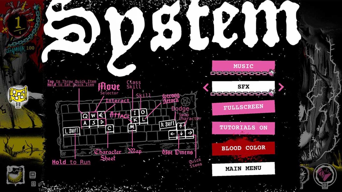 Comandi per tastiera di MÖRK BORG Heresy Supreme
