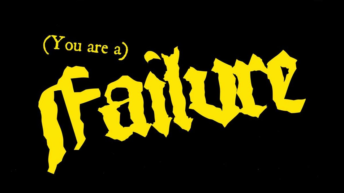 Schermata di game over di MÖRK BORG Heresy Supreme che recita "(sei un) Fallimento"