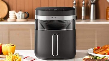 Moulinex Easy Fry Infrared, Friggitrice ad Aria 7L sopra piano cucina