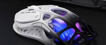 mouse da gaming gravastar su sfondo nero