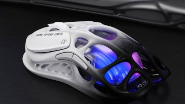 mouse da gaming gravastar su sfondo nero
