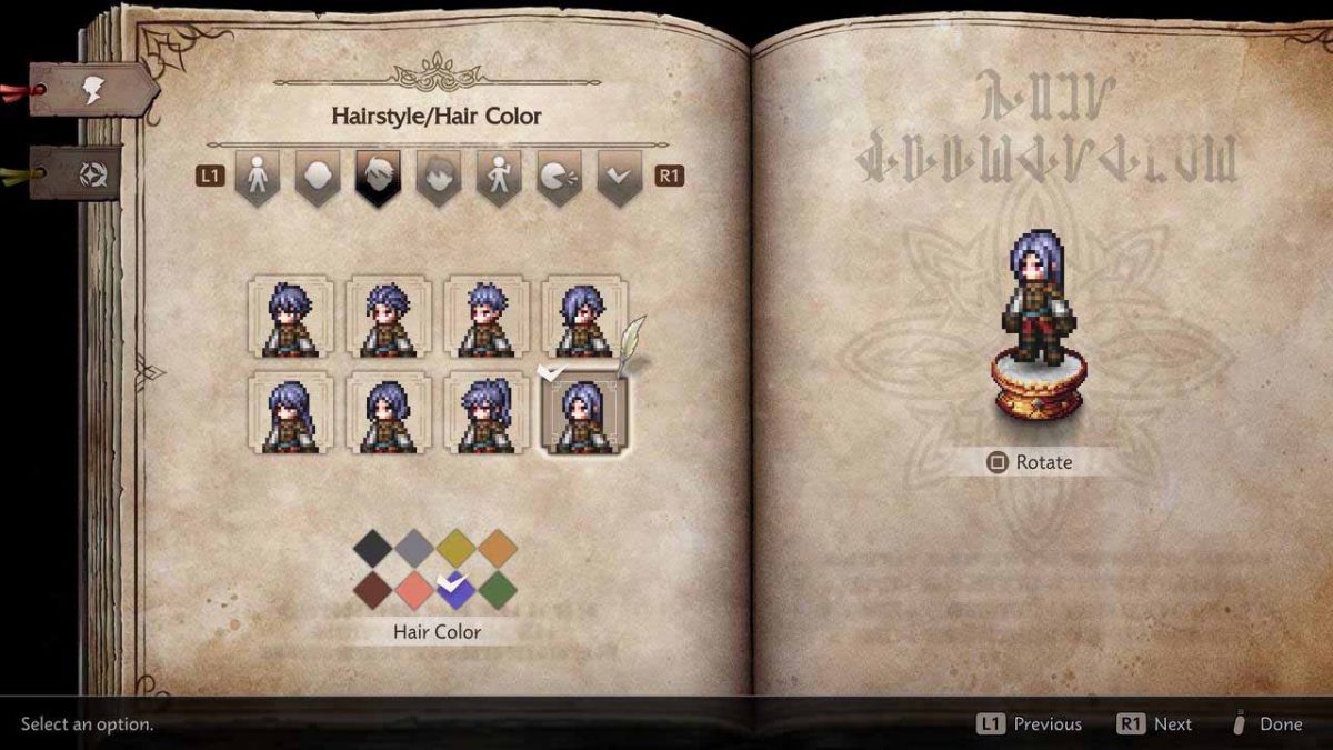 Creazione del personaggio in Octopath Traveler 0