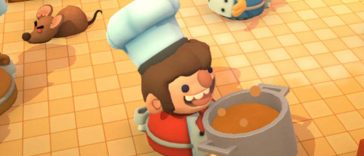 screenshot di Overcooked con personaggio in primo piano con pentola in mano