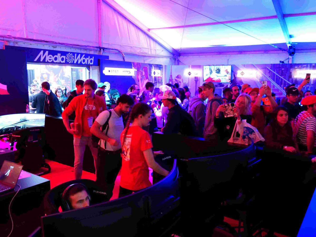 Il padiglione interno del Gaming Village di mediaworld a Lucca 2025