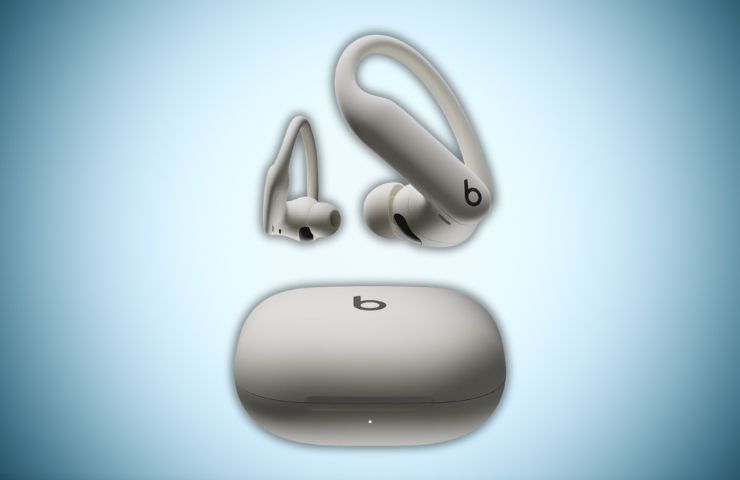 cuffie powerbeats pro 2 su sfondo celeste