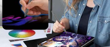 persona che utilizza il teclast pad pro per disegnare