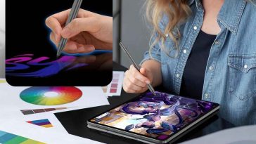 persona che utilizza il teclast pad pro per disegnare
