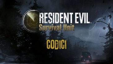 resident evil survival unit title screen con scritta codici