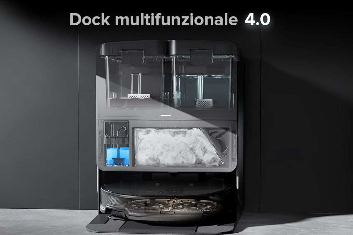 roborock Saros 10R Set Robot Aspirapolvere dock multifunzionale di ricarica e pulizia