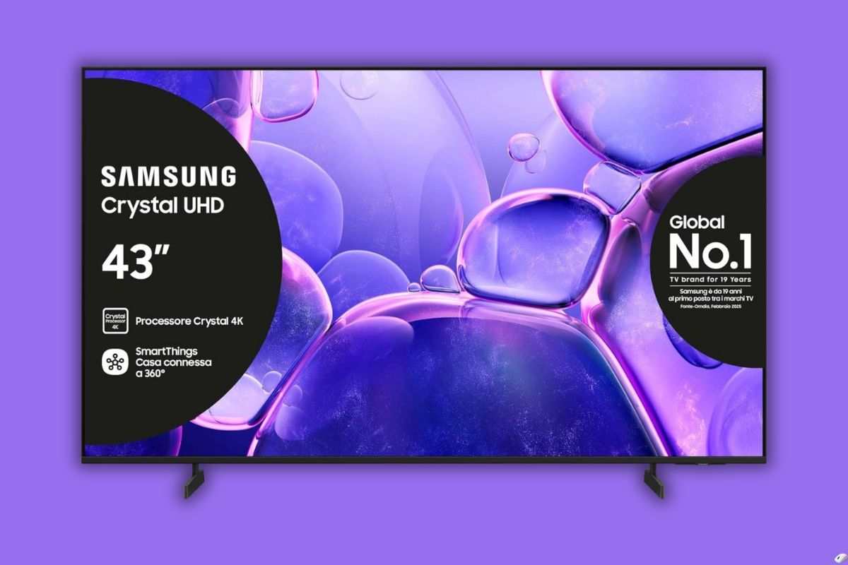Samsung Smart TV 43" Crystal UHD 4K viola