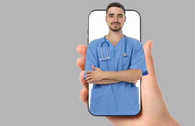 smartphone con dottore