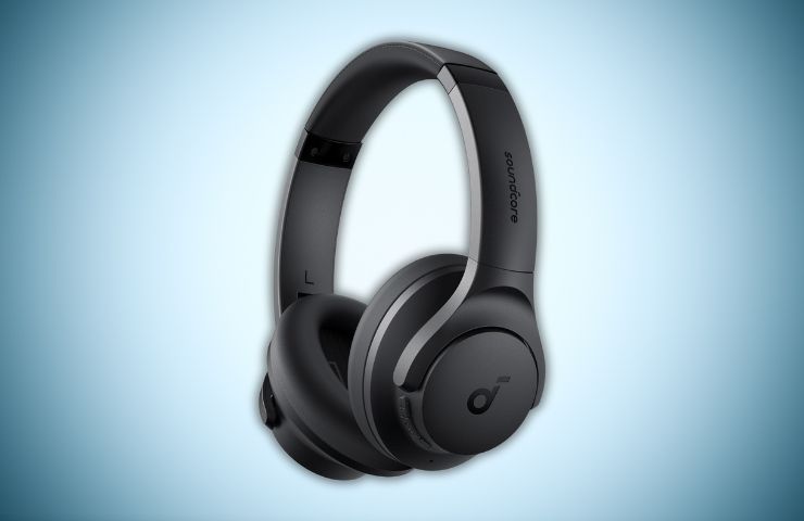 cuffie soundcore by ankle su sfondo celeste