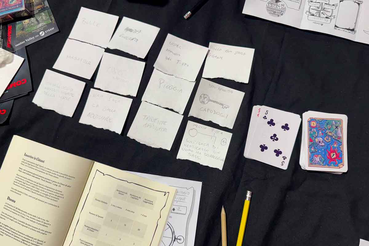 Il tavolo con le chiavi e le carte