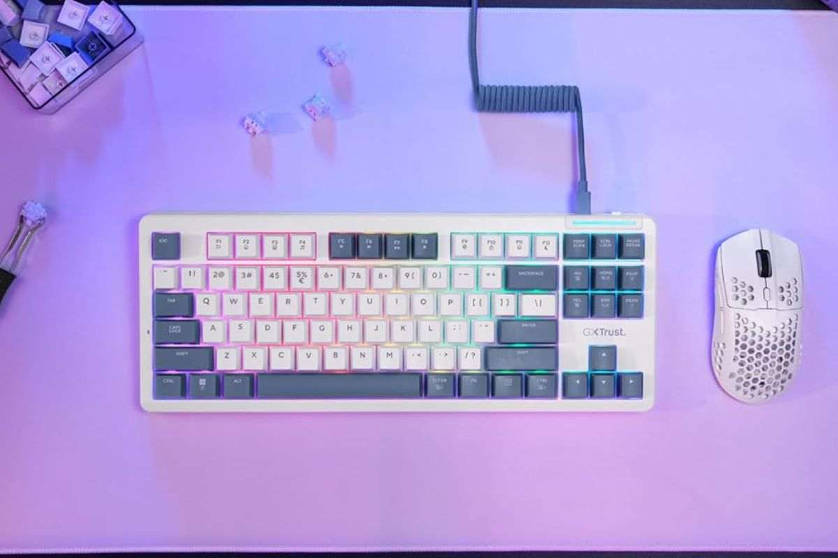 GXTrust 872 Xyra Tastiera Meccanica con mouse accanto
