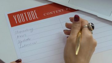 Foglio di pianificazione dei contenuti da pubblicare su YouTube