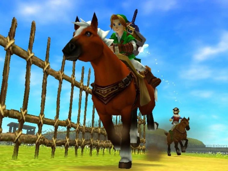 screenshot di zelda ocarina of time con link sul cavallo