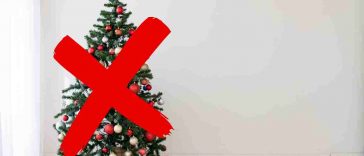 albero di natale barrato