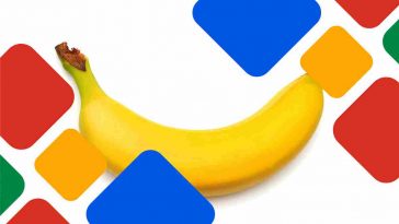banana con i colori di google