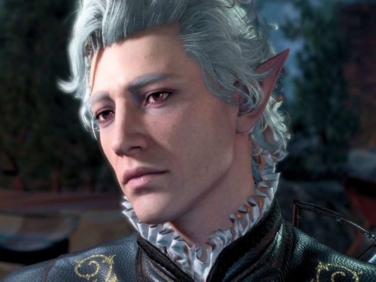 screenshot di baldur's gate 3 con primo piano di Astarion