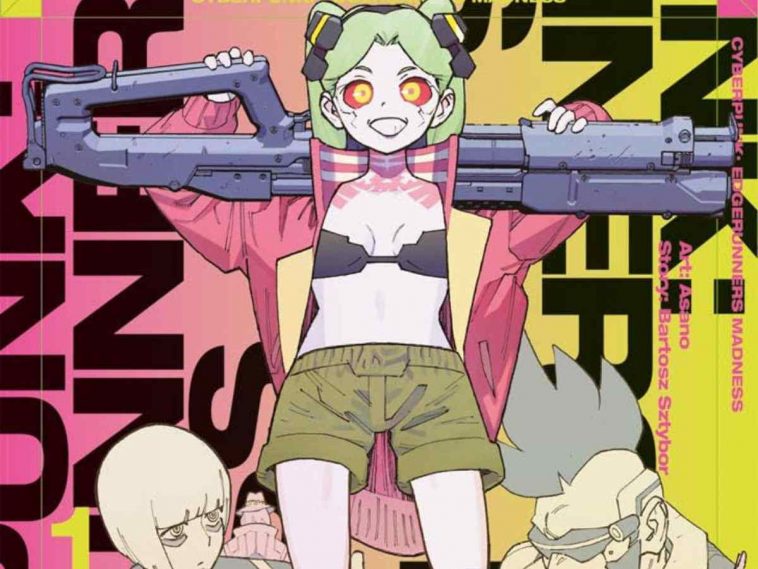 primo piano della cover di cyberpunk edgerunners novel