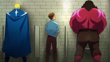 dispatch immagine copertina con personaggi di spalle in bagno