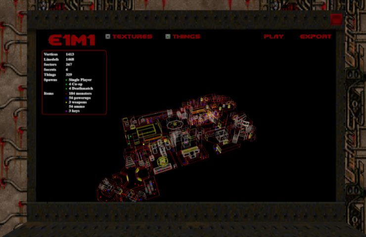 screenshot del sito web DoomScroll con esempio di mappa