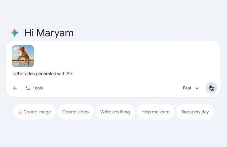 schermata del sistema di riconoscimento di gemini