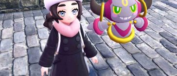 screenshot di DLC Leggende Pokémon Z-A Megadimensione con Anjabelle e Hoopa