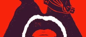 uomo con faccia rossa, immagne stilizzata uomo con cappello e cavallo