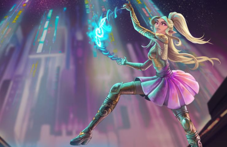 immagine del manuale di idols of the neon dark con idol cacciatrice