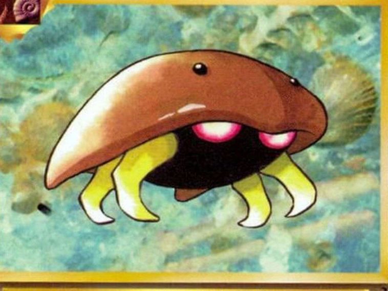 primo piano dell'illustrazione di Kabuto del set Fossil 1 edizione