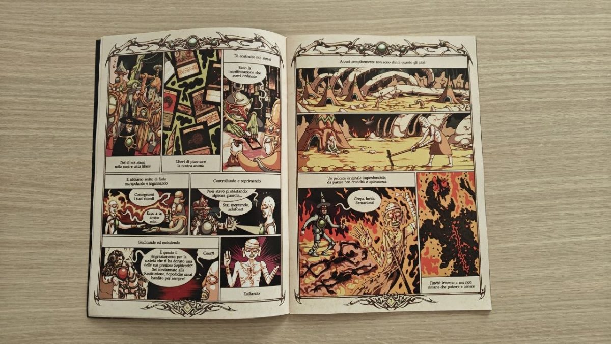 Il fumetto contenuto all'interno del manuale di Kartomantik