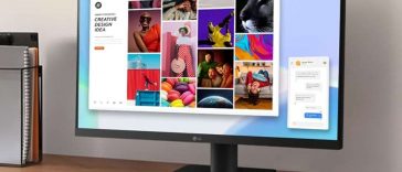 monitor LG IPS 27" sulla scrivania