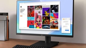 monitor LG IPS 27" sulla scrivania