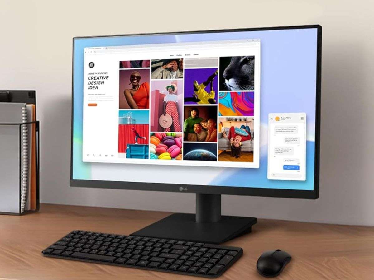 monitor LG IPS 27" sulla scrivania