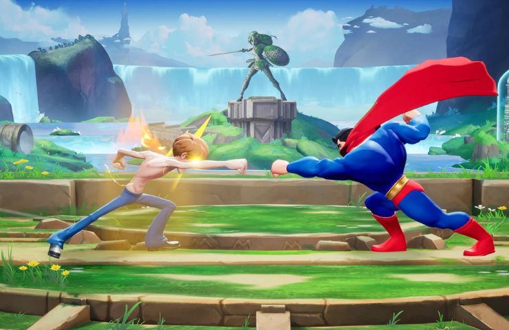 screenshot di Multiversus con lotta tra Shaggy e Superman