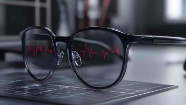 occhiali smart su un tavolo