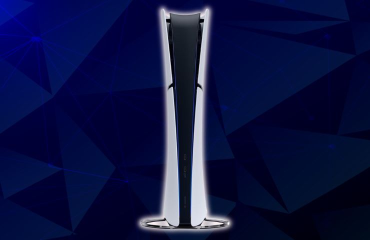 playstation 5 digital edition su sfondo blu scuro