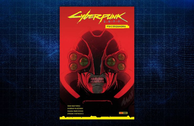 psicosquadra manga cyberpunk edgerunners su sfondo cyberpunk