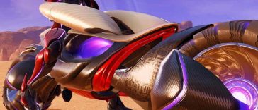 screenshot di metroid prime 4 con samus a bordo della vi-o-la