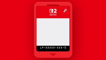 scheda con chiave di gioco nintendo switch 2 sfondo rosso