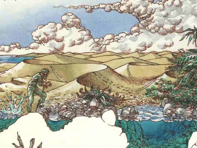 illustrazione di una civiltà in progresso all'interno di the book