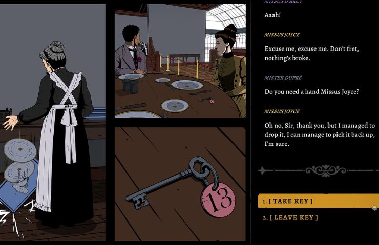 screenshot di the sance of blake manor di una scena investigativa